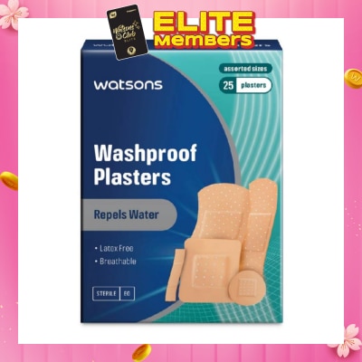 WATSONS Watsons Washproof Plasters 25s Assorted