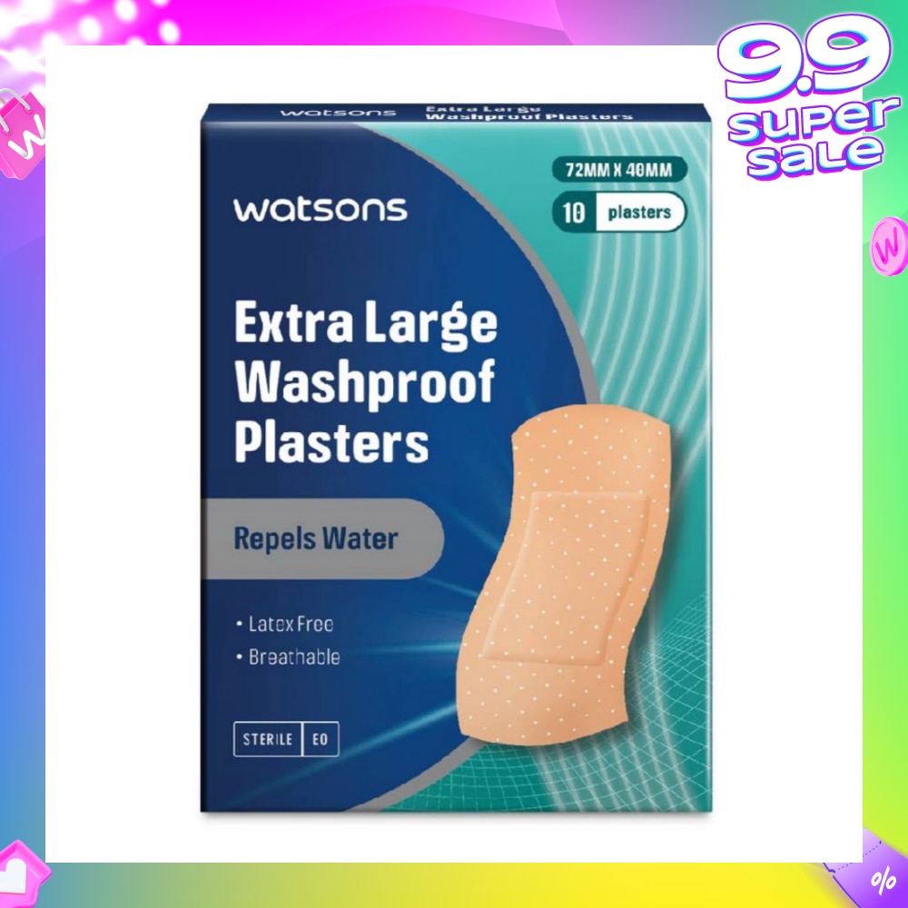 Watsons Washproof Plasters 10s XL