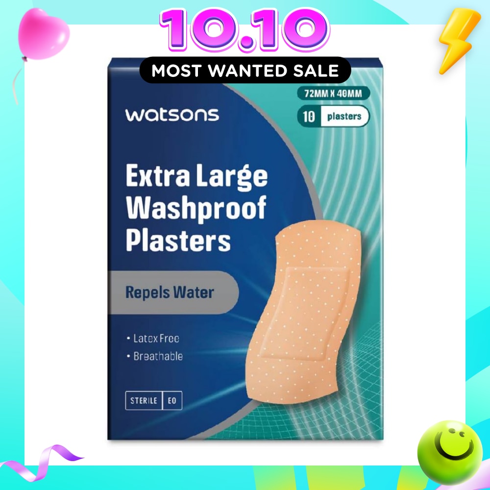 Washproof Sterile Extra Large Plaster Breathable Latex Free (72mm x 40mm) 10s image