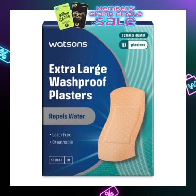 WATSONS Watsons Washproof Plasters 10s XL