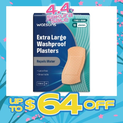WATSONS - Watsons Washproof Plasters 10s XL