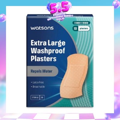 WATSONS - Watsons Washproof Plasters 10s XL