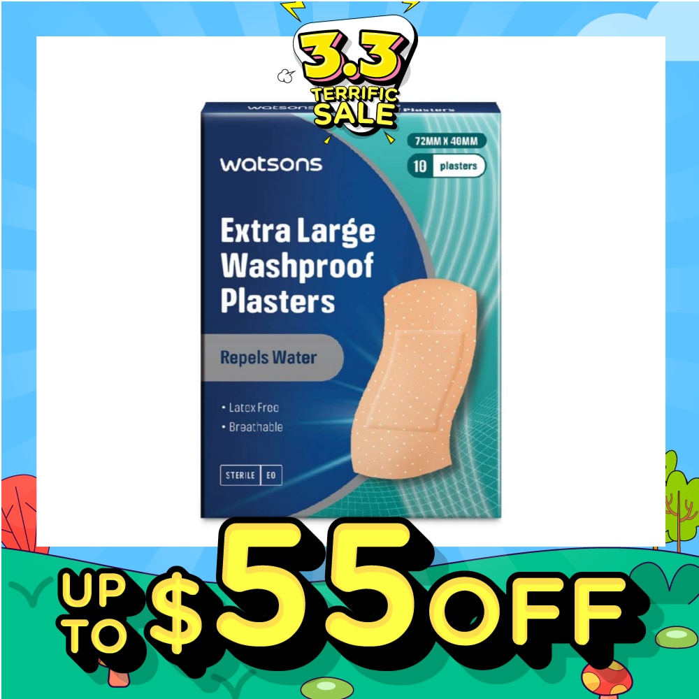 Watsons Washproof Plasters 10s XL