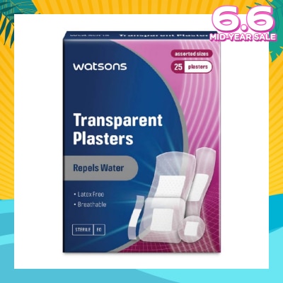 WATSONS Watsons Transparent Plasters 25s Assorted