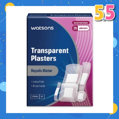 WATSONS Watsons Transparent Plasters 25s Assorted