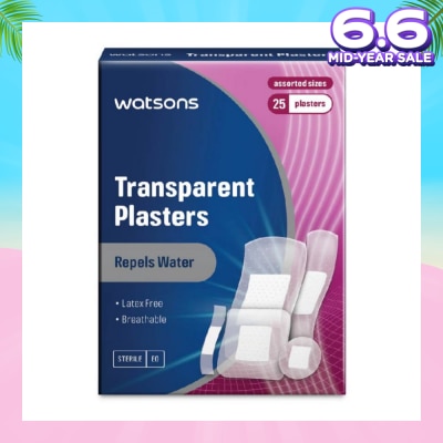 WATSONS Watsons Transparent Plasters 25s Assorted