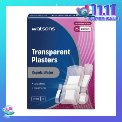 WATSONS Watsons Transparent Plasters 25s Assorted