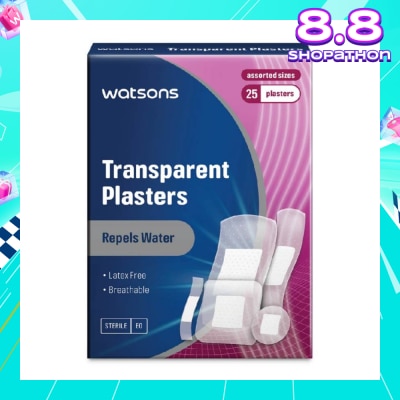 WATSONS Watsons Transparent Plasters 25s Assorted