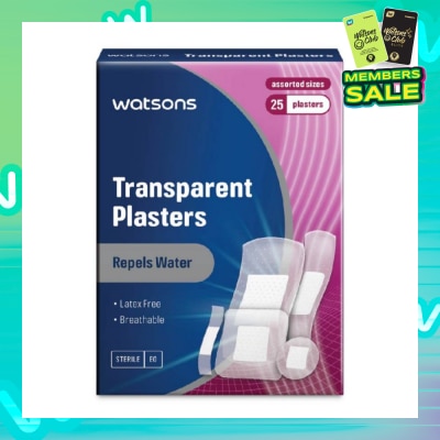 WATSONS Watsons Transparent Plasters 25s Assorted