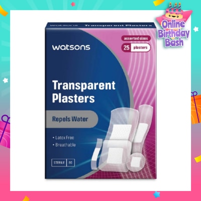 WATSONS Watsons Transparent Plasters 25s Assorted