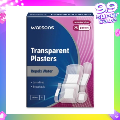 WATSONS Watsons Transparent Plasters 25s Assorted