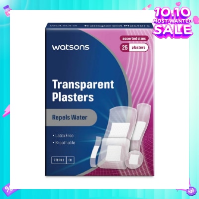 WATSONS Watsons Transparent Plasters 25s Assorted