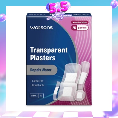 WATSONS - Watsons Transparent Plasters 25s Assorted