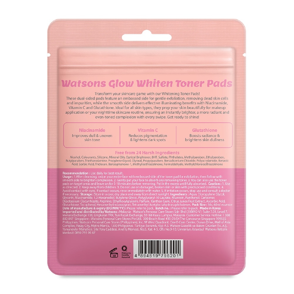 Glow Whiten Toner Pads 30s