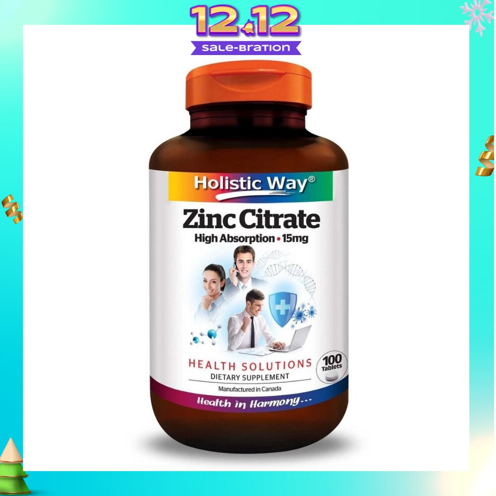 Zinc Citrate High Absorption 15mg (Maintain Healthy Skin and Immune Function) 100s