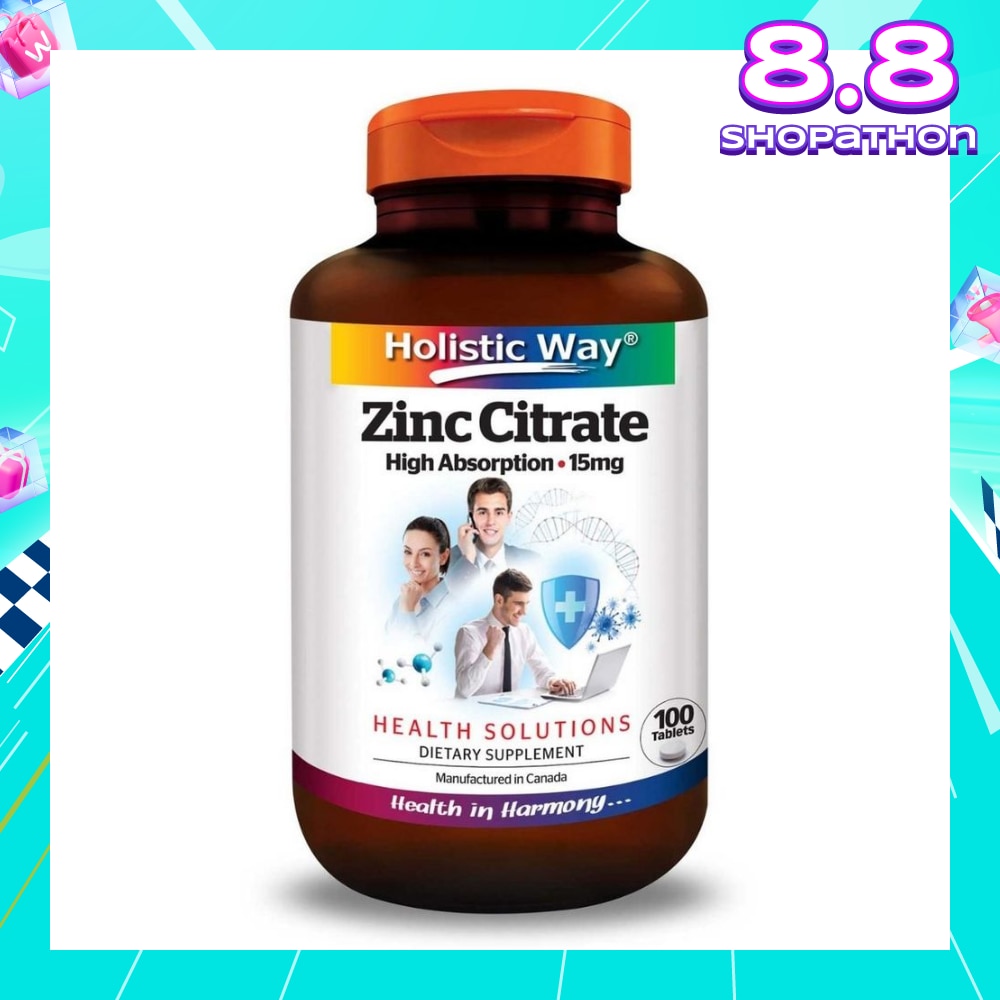 Zinc Citrate High Absorption 15mg (Maintain Healthy Skin and Immune Function) 100s