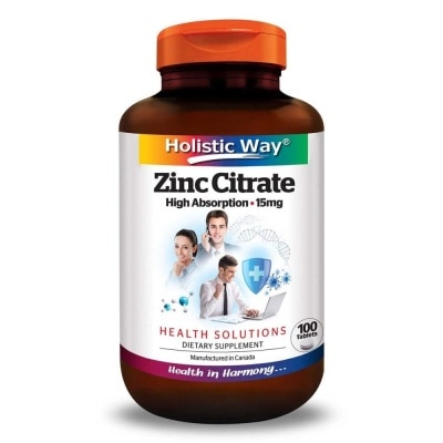 HOLISTIC WAY Zinc Citrate High Absorption 15mg (Maintain Healthy Skin and Immune Function) 100s