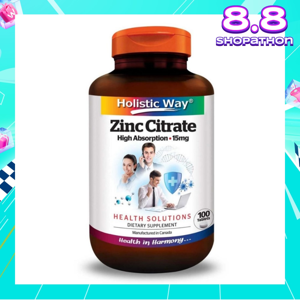 Zinc Citrate High Absorption 15mg (Maintain Healthy Skin and Immune Function) 100s
