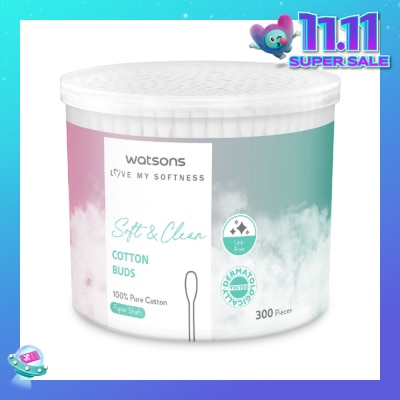 WATSONS X-Flower Soft & Clean Cotton Buds 300s