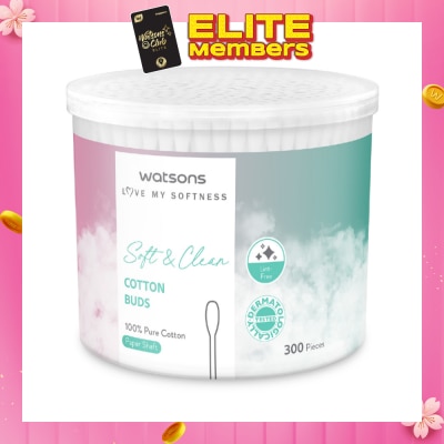 WATSONS X-Flower Soft & Clean Cotton Buds 300s