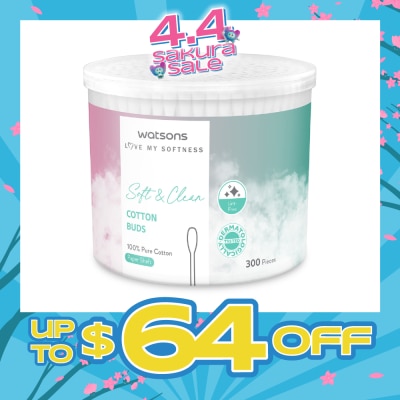 WATSONS - X-Flower Soft & Clean Cotton Buds 300s