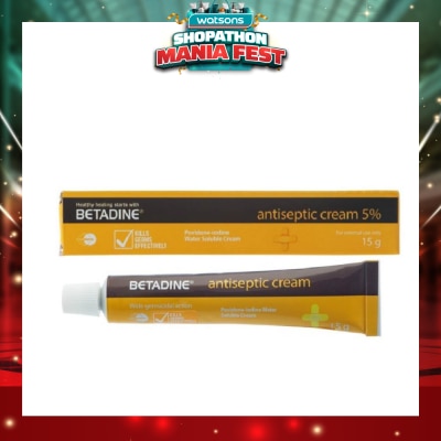 BETADINE® - Antiseptic Cream 5% 15g (Expiry: Feb`2027)