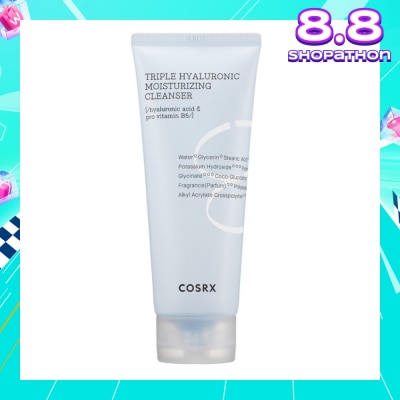 COSRX Hydrium Triple Hyaluronic Moisture Cleanser (Moisturise and Rid Skin of Makeup Residue and Impurities) 150ml