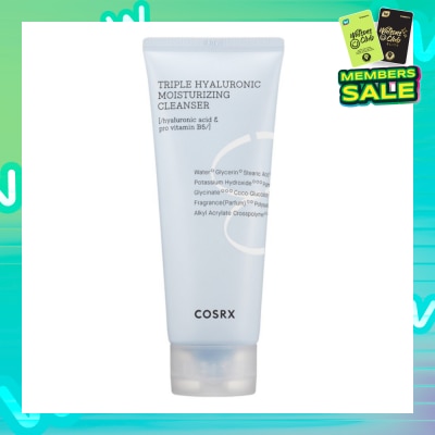 COSRX Hydrium Triple Hyaluronic Moisture Cleanser (Moisturise and Rid Skin of Makeup Residue and Impurities) 150ml