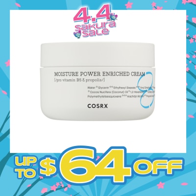 COSRX - Hydrium Moisture Power Enriched Cream (Hydrate and Smoothens Rough Skin) 50ml