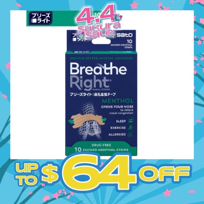 SATO - Breathe Right Nasal Strips Menthol 10s