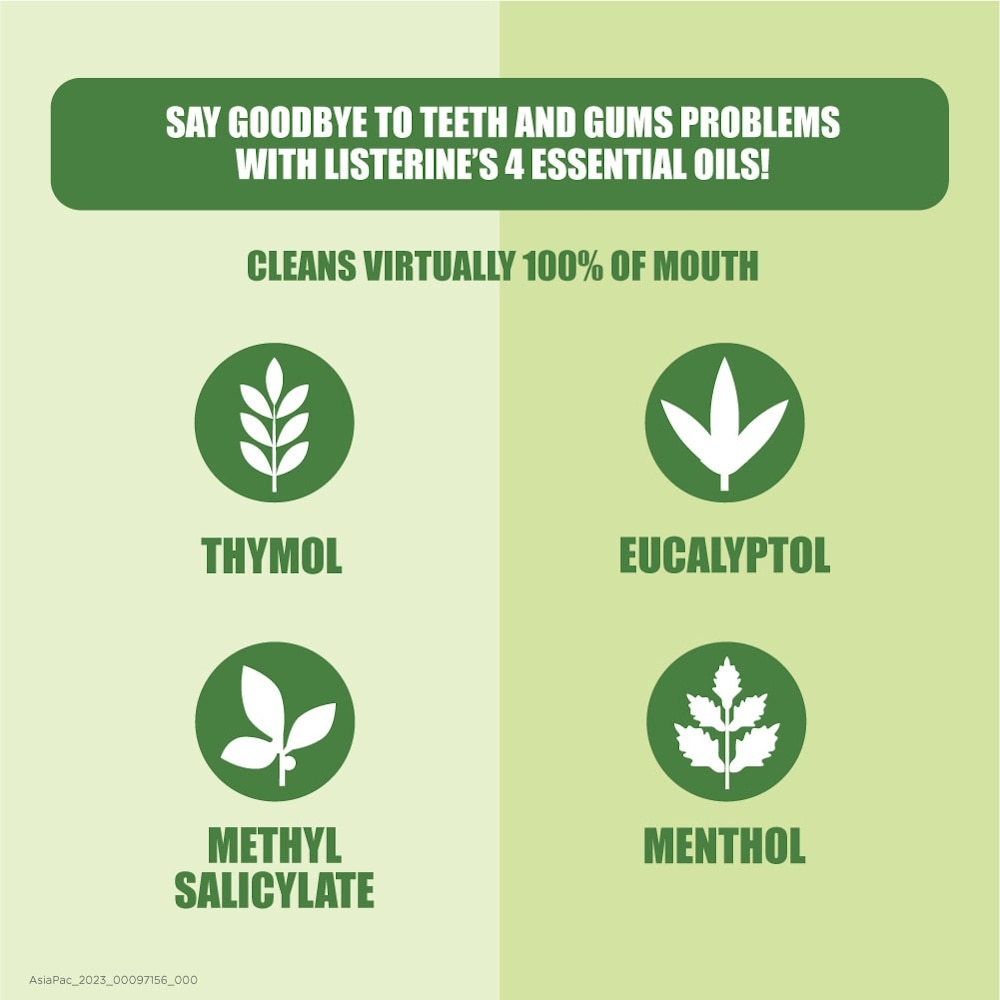 Green Tea Mouthwash TwinPack With Tumbler (Non-alcohol formula) 2 x 1L