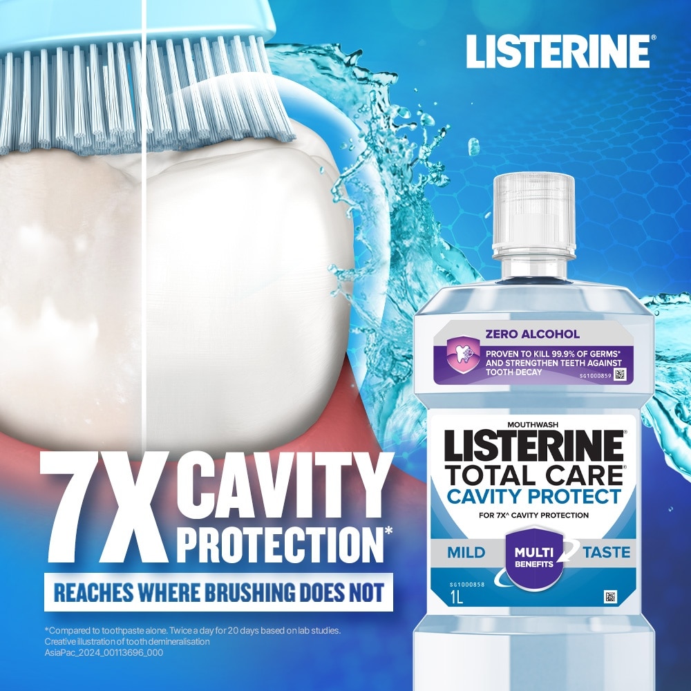 Total Care Cavity Mouthwash TwinPack With Tumbler 2 x 1L