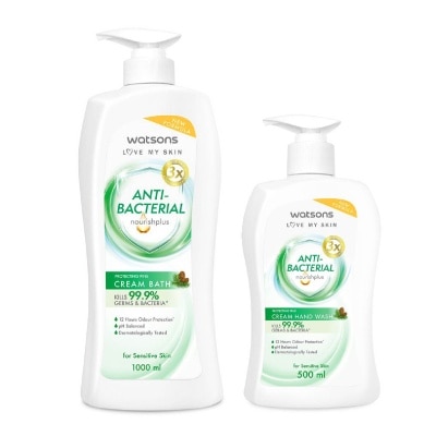 WATSONS Anti-Bacterial Protecting Pine Cream Bath & Hand Wash Bundle Packset 1s