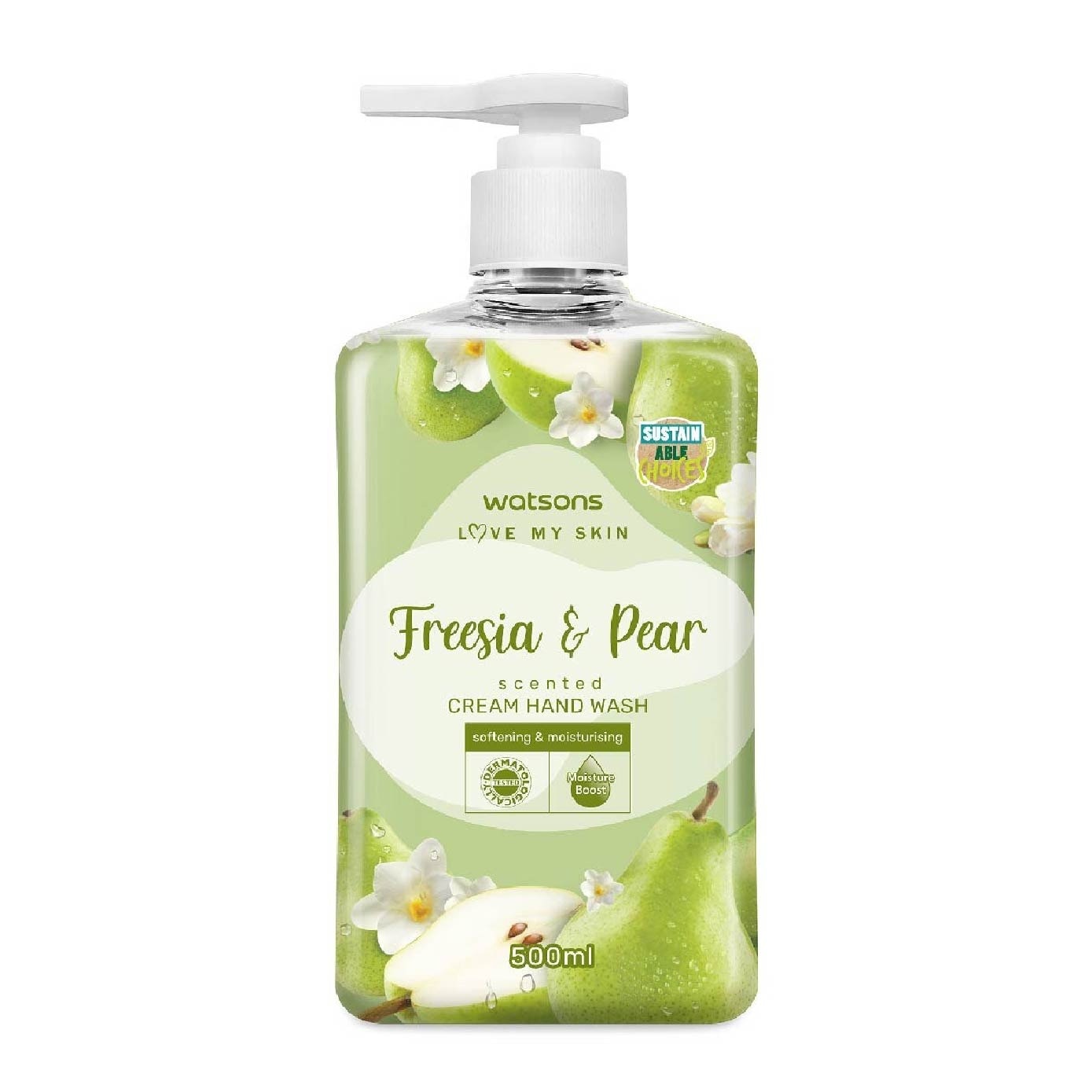 Freesia & Pear Scented Hand Wash & Refill 500ml Bundle Packset 1s