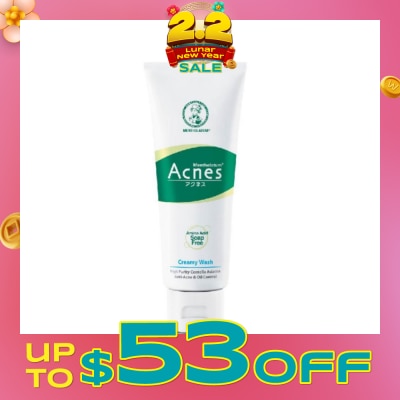 ACNES Amino Acid Soap-free Creamy Face Wash (Anti-Acne & Oil-Control) 100g