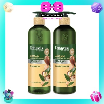 NATURALS BY WATSONS - Argan Repairing Shampoo & Conditioner 490ml Bundle Set 1s