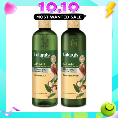 NATURALS BY WATSONS Argan Repairing Shampoo & Conditioner 490ml Bundle Set 1s image