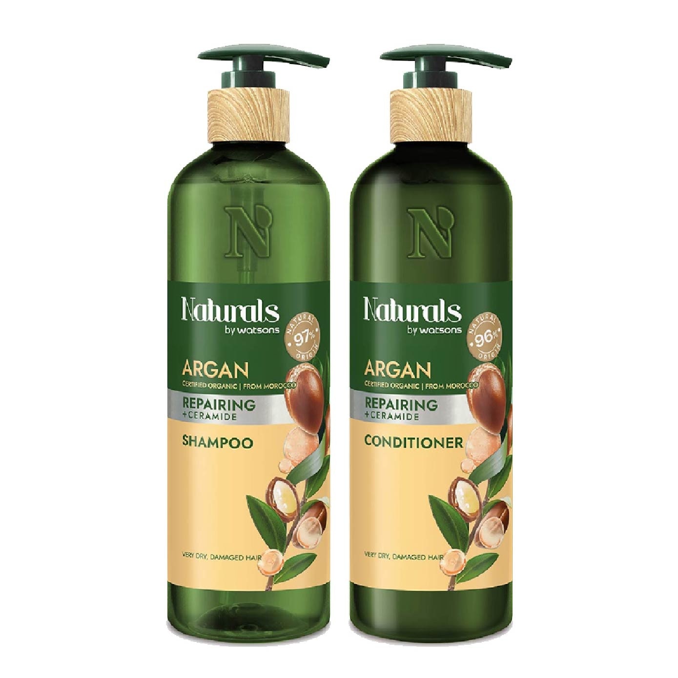 Argan Repairing Shampoo & Conditioner 490ml Bundle Set 1s