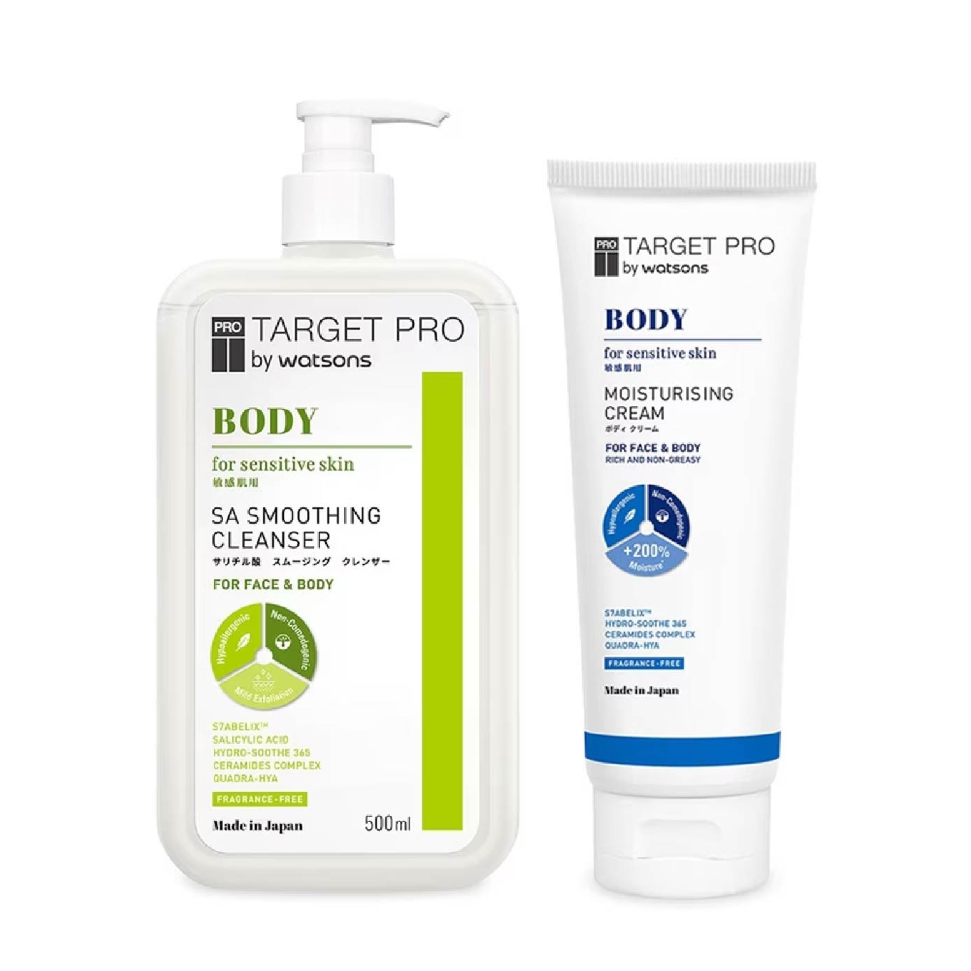 SA Smoothing Cleanser + Moisturising Cream For Face & Body Bundle Packset 1s