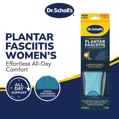 DR SCHOLL’S Plantar Fasciitis Pain Relief Orthotics Women 1s