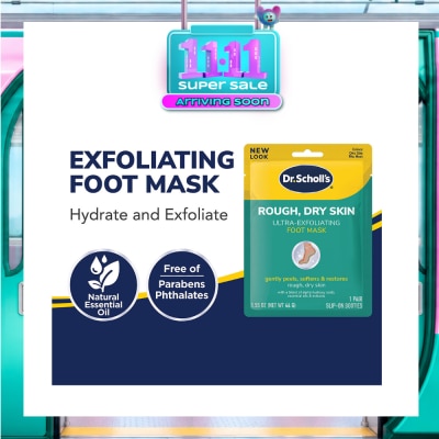 DR SCHOLL’S Rough Dry Skin Ultra Exfoliating Foot Mask 1s image