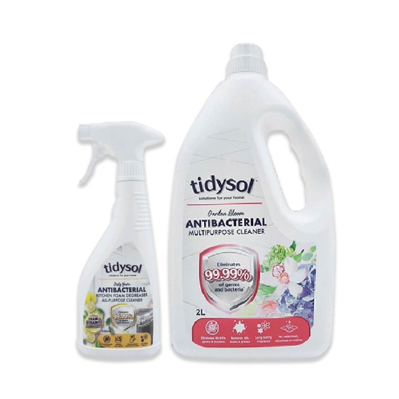 Anti Bacterial Zesty Yuzu Kitchen Foam Degreaser & Garden Bloom Multipurpose Cleaner Bundle Set 1s