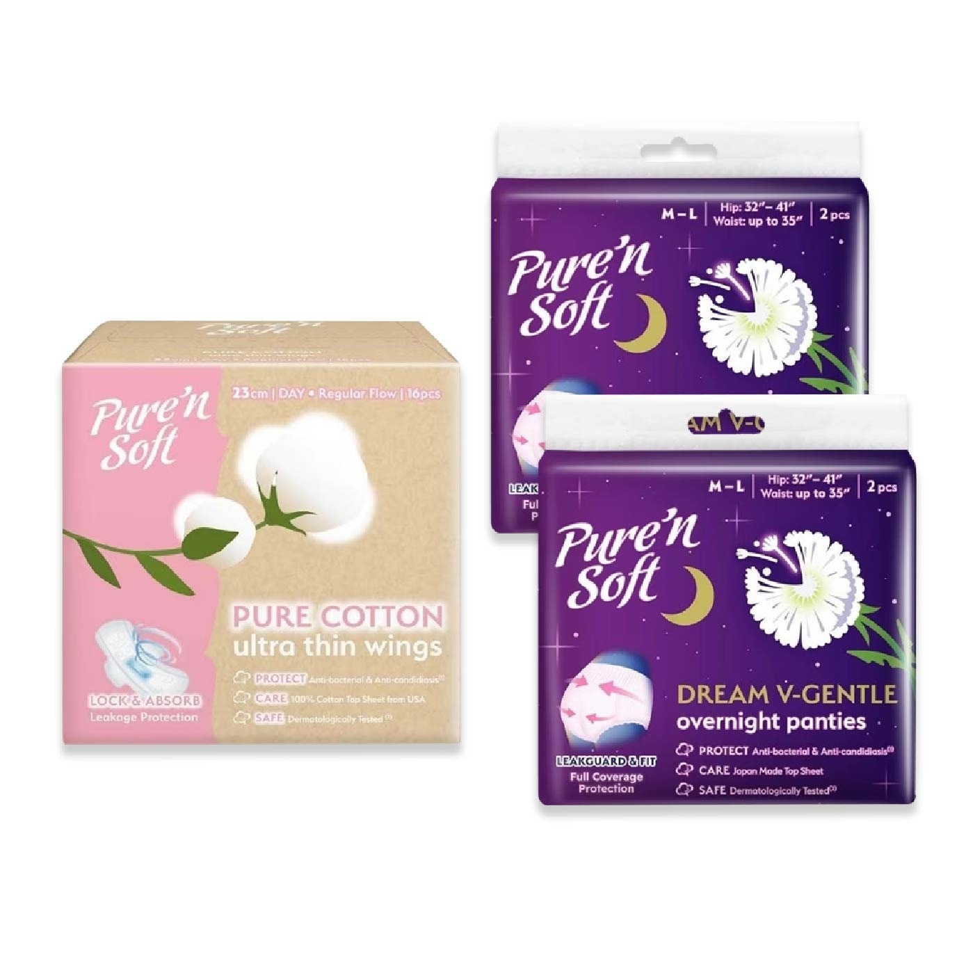 Day & Night Sanitary Pad & Panties Bundle Set 1s
