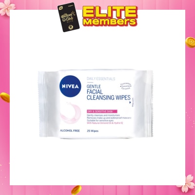 NIVEA Visage Gentle Facial Cleansing Wipes 25s