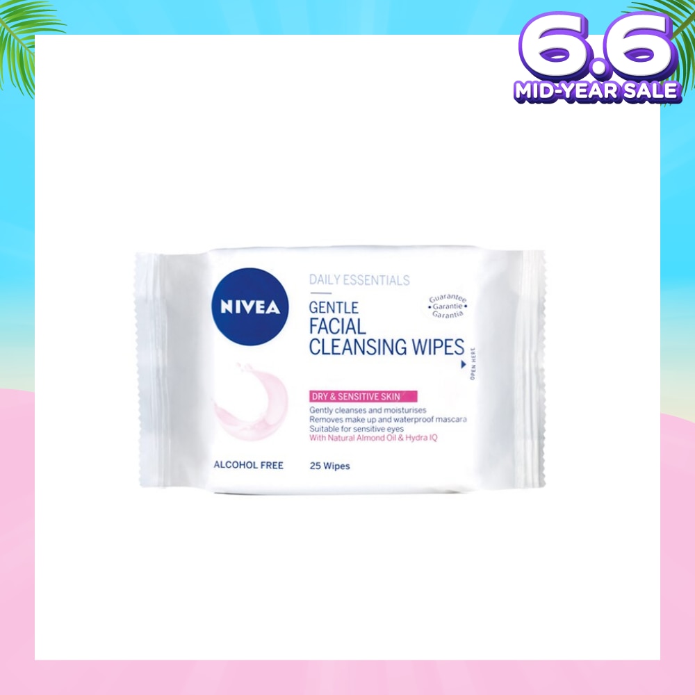 Visage Gentle Facial Cleansing Wipes 25s
