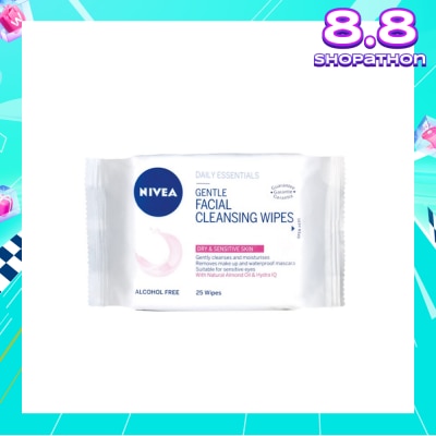 NIVEA Visage Gentle Facial Cleansing Wipes 25s