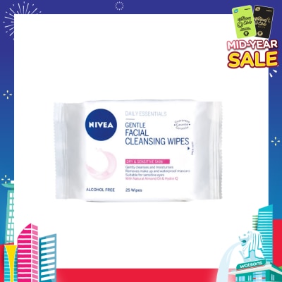 NIVEA Visage Gentle Facial Cleansing Wipes 25s