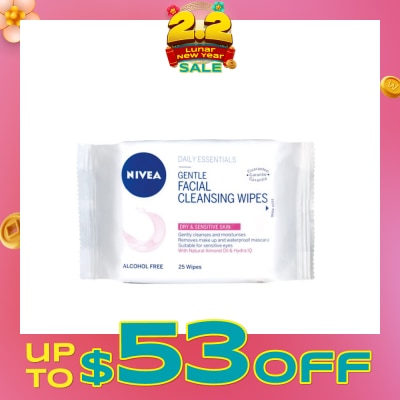 NIVEA Visage Gentle Facial Cleansing Wipes 25s
