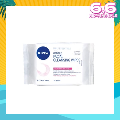 NIVEA Visage Gentle Facial Cleansing Wipes 25s