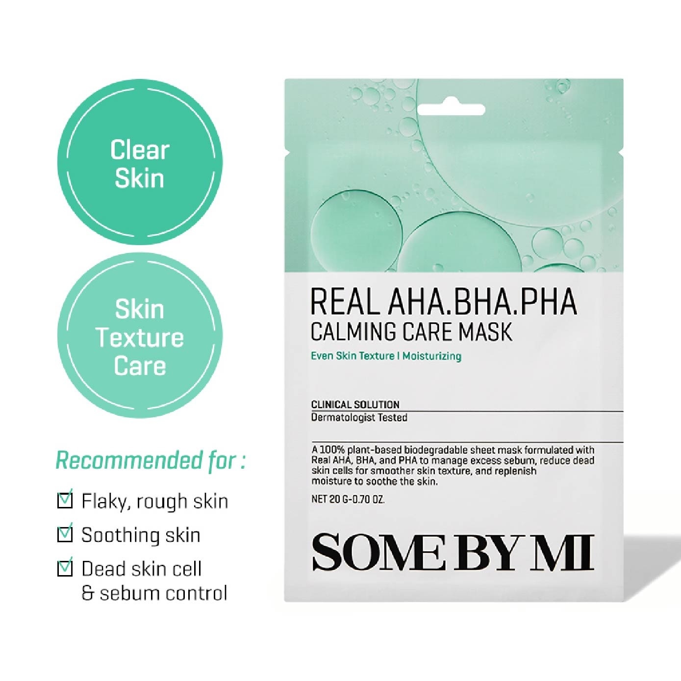 Real AHA BHA PHA Calming Care Mask 20g